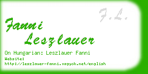 fanni leszlauer business card